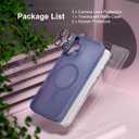 beuxece Magnetic for iPhone 17 Case [Compatible with Magsafe] [Military Grade Drop Protection] [Anti-Fingerprint] Translucent Matte Shockproof Women Phone Case Cover, Light Blue