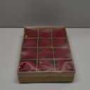 Senjie 3.15inch Burgundy Velvet Christmas Ornaments Balls Flocked Christmas Tree 12PCS Plastic Balls Xmas Hanging Ornaments Decoration Red