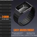 SNBLK Magnetic Watchband Compatible with Apple Watch for Men 44mm/45mm/46mm/49mm/(42mm-Series 3 2 1) Women, Silicone Sport Strong Magnet Strap for iWatch Series 11 Ultra 3 Ultra 2 Se 10 9 8 7 6 5 4 1