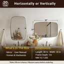 ANDY STAR Brushed Champagne Bronze Oblong Wall Mirrors for Bathroom