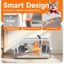 Stainless Steel High Sides Cat Litter Box with Scoop, Open Top Litter Pan for Indoor Cats, Easy to Clean, Reduced Litter Scatter, Medium