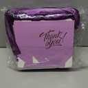 60 Pack Small Thank You Gift Bags, 4.5x1.8x3.9in Party Favor Bags Boxes with Bow Ribbon, Small Paper Gift Bags with Gold Foil Printed, Mini Candy Treat Bags for Birthday Wedding Party Holiday (Purple)