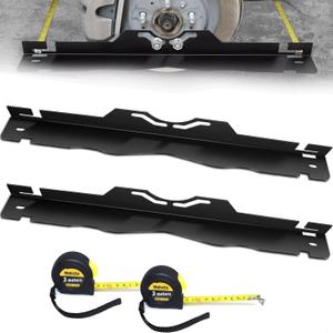 Heavyweight Toe Alignment Tool, Black Wheel Alignment Tool, Wheel Angle Alignment Tools for Car, Truck, SUV, and Vehicle, Includes 2 Dual Metric and Imperial Measuring Tapes