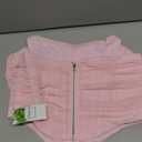 Women's Vintage Strapless Open Back Boned Mesh Bustier Zip Back Corset Bodyshaper Crop Top, 2XL