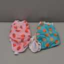 Jollywoods 3 Pack Washable Female Dog Diaper Onesie Sanitary Pantie with Adjustable Suspender, Reusable Fixed Doggie Diapers, Super Absorbent Leakproof for Small Medium Large Dog in Heat Cycle (X-Large(15"-24" Waist))