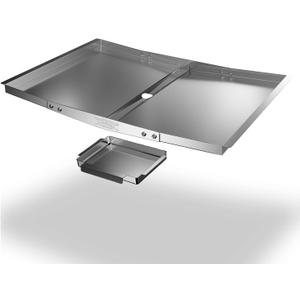 Stainless Steel Grease Tray with Catch Pan, Dyna Glo Grill Replacement Parts - Universal Drip Pan for 4/5 Burner Gas Models from Nexgrill, Charbroil, Expert Grill, BHG and More (24"-30")
