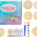 2 x Kulture Khazana: Make Your Own Wooden Rangoli - 2-in-1 Sand & Paint Art Kit - Creative Diwali Activity, Mess-Free Drop Cloths, Kids DIY Sensory Craft