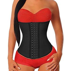 YIANNA Women's Underbust Latex Sport Girdle Waist Trainer Corsets Hourglass Body Shaper L