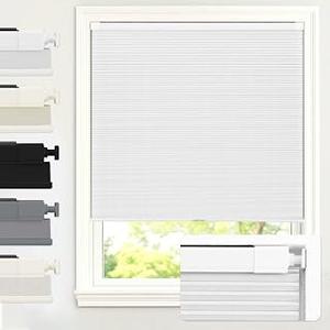 AOSKY No Drill Cordless Blackout Cellular Shades, 28" W x 48" H, White
No Tools Honeycomb Blinds for Indoor Windows, Free-Stop Blackout Shades for Home, Thermal Insulated, Noise Reducing