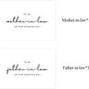 3 x Set of 2 To My Father/Mother In Law On Our Wedding Day Card, Father/Mother In Law Of The Bride/Groom Gifts.