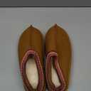 HOWILIM Genuine Suede Platform Slippers for Women Fuzzy Winter Warm Shoes Indoor Outdoor, Size Women's 9-10