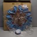 Stargarden Wind Spinners Outdoor, Large Kinetic Wind Spinner, Waterproof Blue Pinwheels with 4 Sturdy Stake, Metal Windmill for Yard, Porch Decor (21 * 90 Inches)