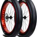 26x4 Fat Tire for Bicycle, 60 TPI, Zero-Rolling Resistance, Folded Replacement Compatible with E-Bikes and Tricycles. Puncture-Resistant Technology