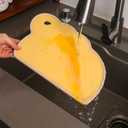 Baby Food Small Cutting Board for Kitchen, Double Sided Chopping Board for Meat & Vegetables & Fruits, Built-in Grinding Area, Food Grade PP, Non-Slip, Anti-overflow, Lightweight for Outdoor Camping