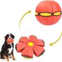 UFO Magic Ball,Portable Glowing Flying Toys Creative Fly Saucer Stomp Magic Balls,Decompression Flying Flat Throw Disc Balls Toy for Childrens Outdoor Sports Kids Gift (Red)