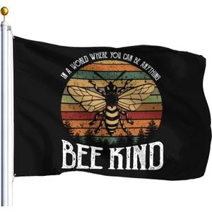 Be Kind by Generic Be Kind Flags 3x5 Pride Flags Outdoor Novelty Outdoor Flags Peace Flag Indoor Outdoor Decoration For Room 3x5 Ft, Birthday Gifts For Women