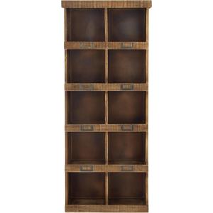 Deco 79 45887 Wall Shelf, Brown,18"L x 7"W x 42"H
