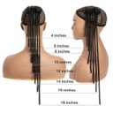 DAIXI 0.4cm and 0.2cm 0.6cm 0.8cm Options 4-18 Inch 70 Strands 100% Real Human Hair Dreadlock Extensions for Man/Women Handmade Permanent Loc Extensions Bundles Can Be Dyed Bleached Curled and Twisted