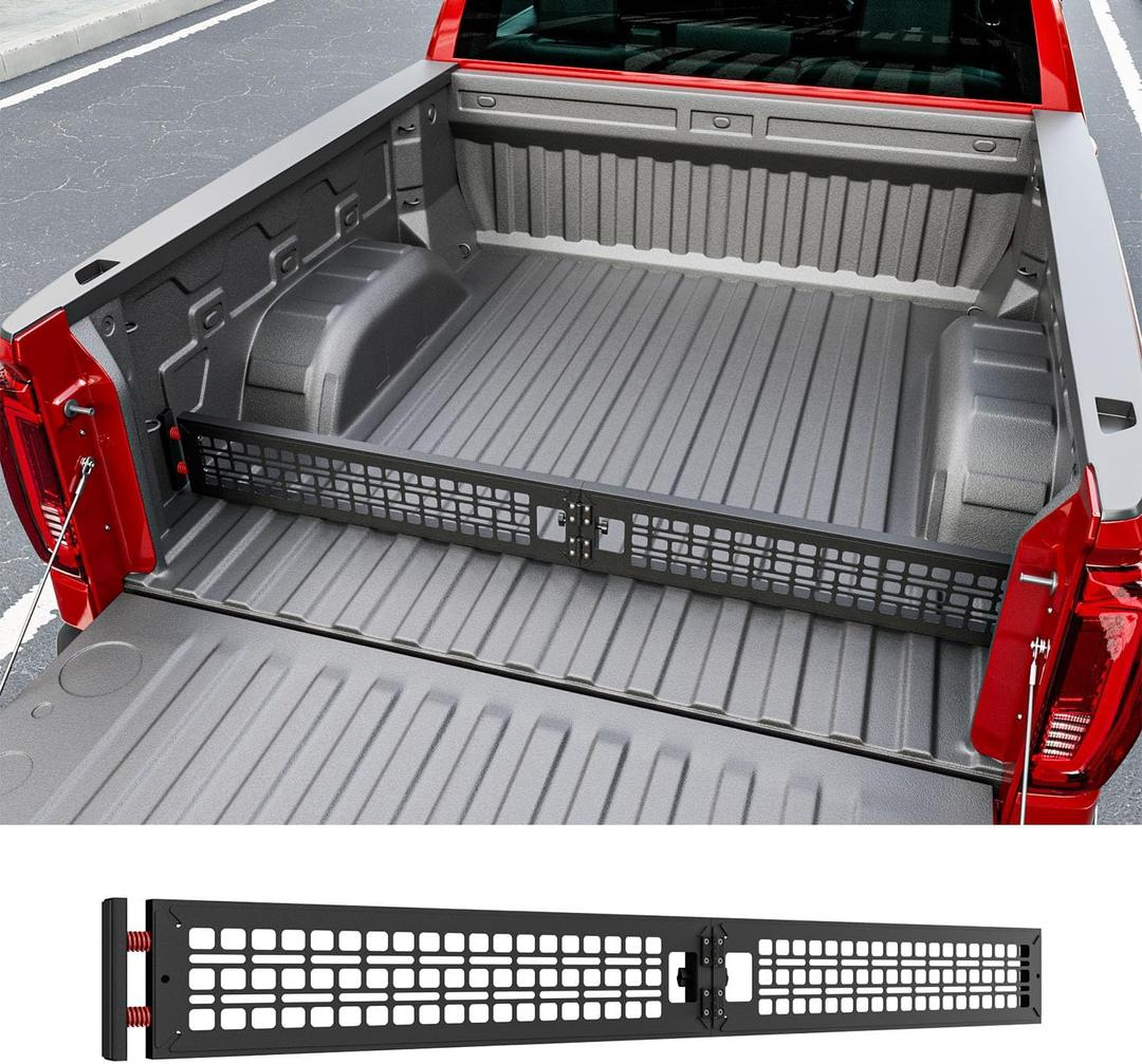 Truck Bed Divider Compatible with 2019-2026 Chevy Silverado GMC Sierra 1500 20-26 2500 3500 Truck Bed Organizer Storage Molle Panel Replacement for 2019-2026 Chevy Silverado Accessories