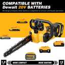 2-in-1 Electric Pole Saws Compatible with Dewalt 20V MAX* Battery, 10 Inch Cordless Chainsaw for Tree Trimming, 14.5 FT Max Reach Extension Pole for Outdoors Pruning with 1×4.0ah Battery