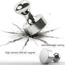 6 x Tiergrade Metallic Magnets, Refrigerator Magnets, 24 Pack Silver Magnetic Push Pins, Strong Fridge Magnets, Multi-use Whiteboard Magnets Perfect for Kitchen Office Classroom