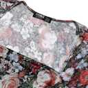 YOINS Women Sexy Mesh Long Sleeve Tops Square Neck Sheer Going Out Shirt (XL)