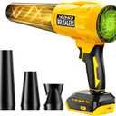 Electric Cordless Leaf Blower for DeWALT 20V Battery, 580,000 RPM Brushless Turbo Jet Blower with 3 Nozzles, Handheld Blower for Patio, Garden, Yard, Leaves, Dust, Garage & Snow Cleaning (Not Battery)