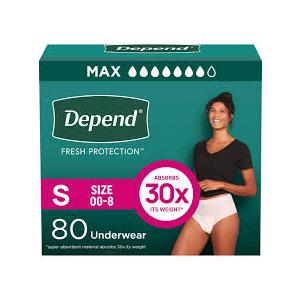 Depend Protection Underwear Women S, 80Ct