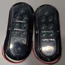 TMH 6" Oval Smoked Lens/Red LED Trailer Tail Light Surface Mount 10 LED Waterproof Stop Brake Turn Trailer Lights for Truck RV Bus Lorry Low-High Brightness 12V DC, 2PCS