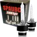 D4S 6000K HID Headlight Bulbs  Xenon White 35W 6000LM  Plug and Play OEM HID Replacement  UV Quartz Glass, Waterproof  Pack of 2