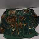 SweatyRocks Women's Sheer Floral Lace Long Sleeve Bodysuit Tops Sweetheart Neck Jumpsuit (Green) S