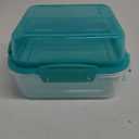 Sistema 1.24L Lunch Stack Square to Go Assorted Colours, Polypropylene, 1.24 Litre