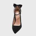 Fashare Womens High Heels Bow Tie Back Sexy Stiletto Ankle Strap Wedding Dress Pumps Shoes, 11