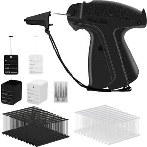 Tagging Gun for Clothing, 2206 Pcs Price Tagging Gun Kit with 6 Steel Needles, 2000 pcs 2" Black and White Barbs Fasteners & 200 Labels, Clothing Tag Gun for Clothes Retail Garage Yard Sale
