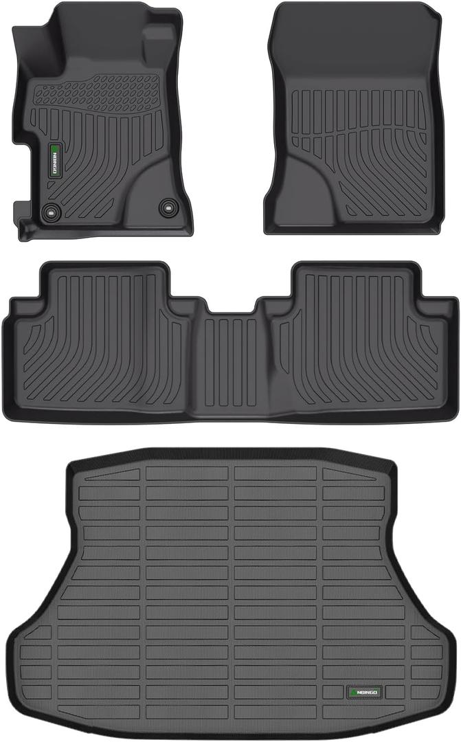 ANBINGOCar Floor Mats & Cargo Liner Fit for Honda Civic 2012-2015(Not Coupe) All Weather Floor Mats Set Custom for Honda Civic Full Set Floor Liners for Civic Accessories Black