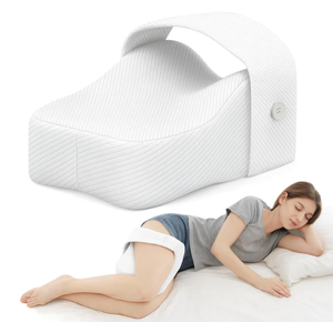SUDAHIA Knee Pillow for Side Sleeper with Adjustable Strap, Memory Foam Leg Support Cushion for Comfortable Sleep, Spine Alignment, and Relief of Sciatica, Back, Hip, Knee & Joint Pain