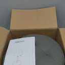 IBUYKE Height Adjustable 360Swivel Vanity Stool, Tufted Round Vanity Chair for Makeup Room, Faux Leather Vanity Stool for Bathroom, Living Room, Modern Ottoman, Gray WBD025G (Grey)