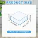 uxcell 8Pcs Chair Leg Floor Protectors, 3.1 x 3.1 Inch Clear Chair Leg Caps, Square Transparent Furniture Foot Covers Non-Slip Anti-Scratch for Floor, Hardwood, Tile Protection