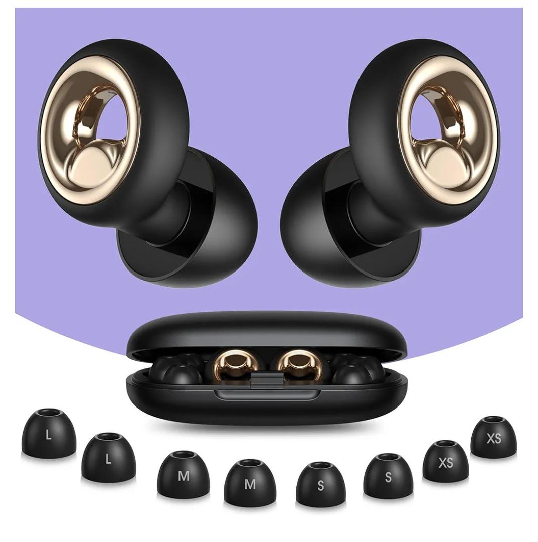 Ear Plugs for Sleeping, 60dB Silicone Ear Plugs for Noise Cancelling, Earplugs for Snoring, Concert & Shooting with 8 Eartips, Silicone Hearing Protection for Work, Travel(Dark Grey)