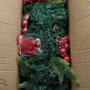 Christmas Garland with Lights 9FT Timer Prelit Garland Battery Operated Outdoor Indoor Christmas Decorations 30 LEDs Lighted Garland for Stairs Railing Fireplace Mantle Front Door Home Holiday Decor