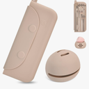 Silicone Makeup Brush Holder And Beauty Sponge Case, Travel Makeup Brush Case With Magnetic Closure, Makeup Sponge Holder 2 In 1 Stand Storage For Quick Drying Khaki