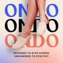 ONDO Merino Wool No Show Socks - Invisible in Athletic Shoes - Breathable, No-Slip - 4 Pack (Medium, Natural Beige)