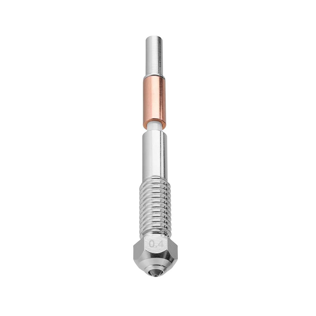 Bimetal Tungsten Carbide Nozzle 0.4mm for QIDI Q2 3D Printer, High Thermal Conductivity Abrasion Resistance for Precision Additive Manufacturing