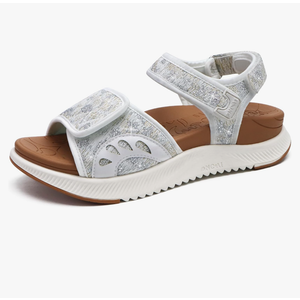 ONCAI Walking Sandals Women,Arch Support Hiking Sandals with Orthotic Outdoor Footbed for Plantar Fasciitis,Water Athletic Platform Sandalias Mujer with 3 Adjustable Strap, Size 7.5, Glitter White ONCAI Walking Sandals Women,Arch Support Hiking Sandals with Orthotic Outdoor Footbed for Plantar Fasciitis,Water Athletic Platform Sandalias Mujer with 3 Adjustable Strap, Size 7.5, Glitter White