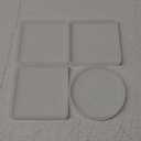 8 Pcs Silicone Coaster Molds - Round Square Silicone Coaster Molds for Epoxy Resin, Resin Tray Coaster Mold for DIY Coasters, DIY Crafts, Home Decor, Holiday Gifts