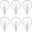 Scentsy Light Bulbs for Warmer - 25 Watt Bulb for Full Size Wax Melt Warmers, Replacement Bulb for Wax Warmer Burner Candle Warmer - G16 1/2 Globe Bulbs (5 Packs)
