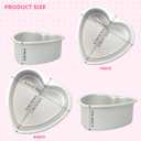 Gvhntk 2 pcs Heart Shaped Cake Pan 6 Inch 8 Inch Aluminum Cake Pans Heart Cake Tin Baking Cake Mold for Valentine's Weddings Birthday Party