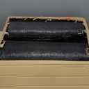 2 Pack Recycled Rubber Mulch Mat Roll Black Permanent Mulch Walkway Pathway for Landscaping Outdoor 8' x 2'
