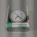 Equity 5" Silent Sweeping Quartz Metal Alarm Clock-Light Green (Model 20090)