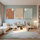 Wodkwq Nursery Wall Art Safari Animal Canvas Prints Boy Baby Room Decor Poster Toddler Room Decoration Minimalist Boho Jungle Painting Pictures Set of 3 for Kids Bedroom Bathroom 12x16in Framed